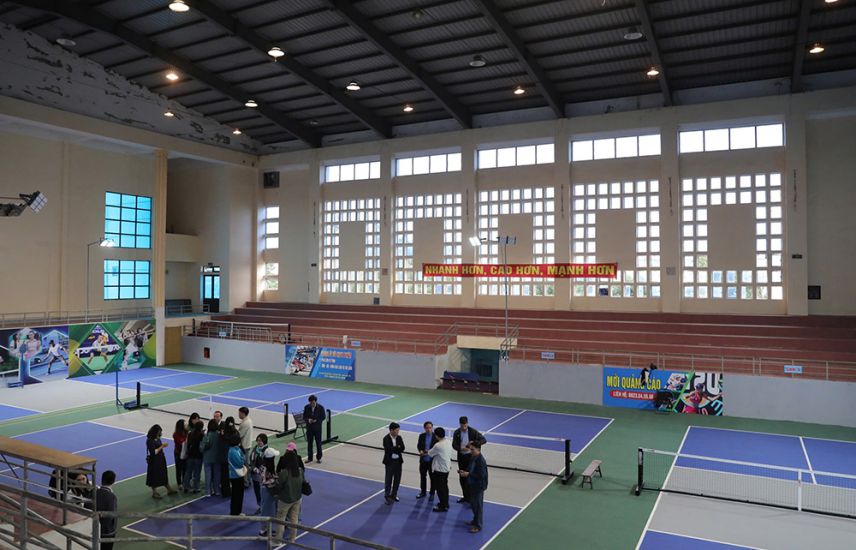 Nam Dan District Sports Stadium, Nghe An Province. Photo: Khieu Minh