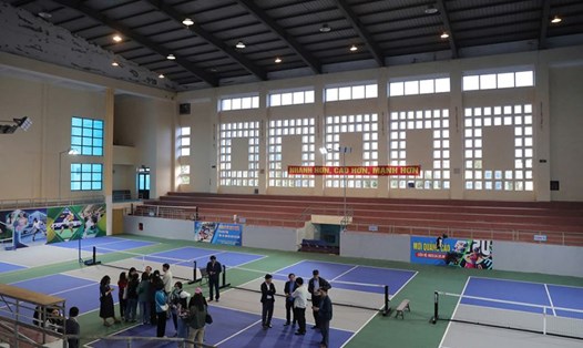 Nhà thi đấu thể thao huyện Nam Đàn, tỉnh Nghệ An. Ảnh: Khiếu Minh