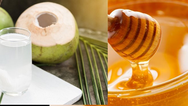 Coconut water and honey help sober up and reduce alcohol concentration. Graphics: HUONG SON