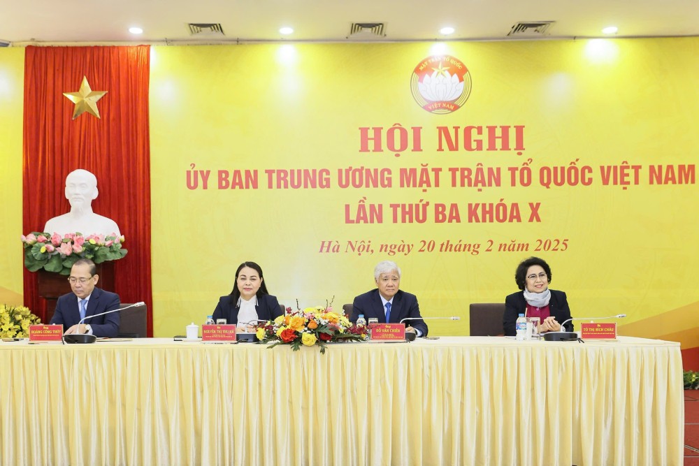 The third meeting of the Central Committee of the Vietnam Fatherland Front, term X, 2024-2029. Photo: Pham Dong