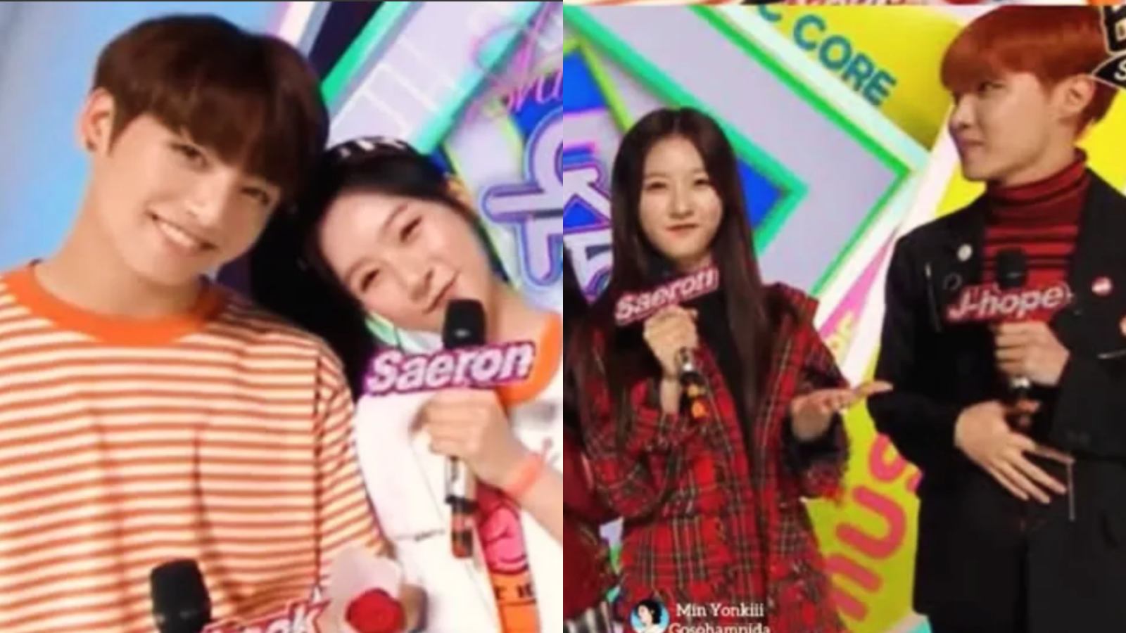Kim Sae Ron and the members of BTS. Photo: Cut from video