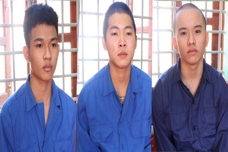 Detaining 3 defendants to resolve a conflict with a 17-year-old girl. Photo: Provided by the police.