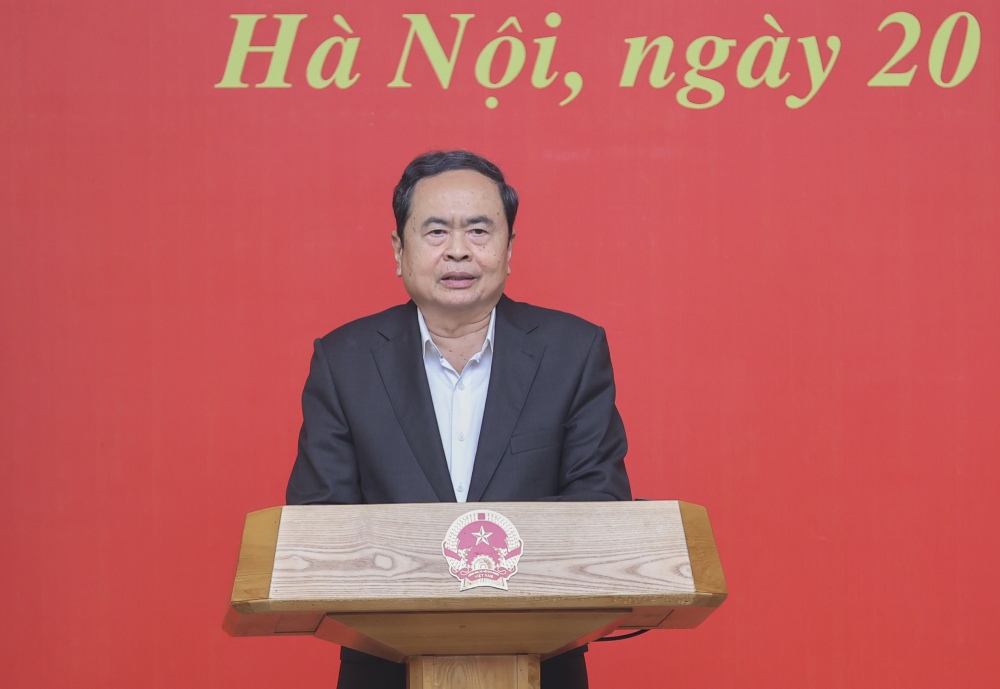 Chu tich Quoc hoi Tran Thanh Man phat bieu. Anh: VGP