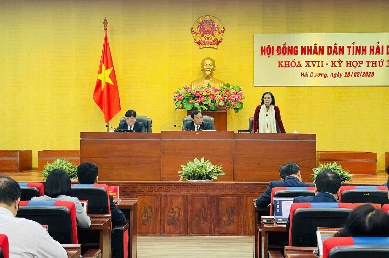 The Hai Duong Provincial People's Council held the 29th Session with high consensus to pass 13 important resolutions. Photo: Mai Huong