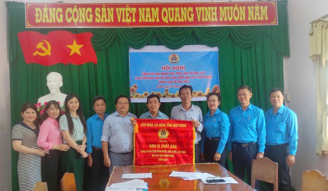 Năm 2024, Cụm thi đua số 2 thuộc LĐLĐ tỉnh Sóc Trăng làm tốt công tác bảo vệ quyền, lợi ích hợp pháp cho đoàn viên, NLĐ. Ảnh: LĐLĐ huyện Kế Sách.