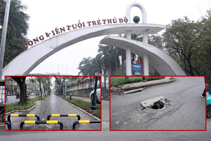 Contrasting scenery at the hundred-billion-dong park in the heart of Hanoi