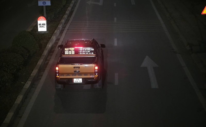 The violating car was speeding. Illustrative photo: Cao Bang Provincial Police
