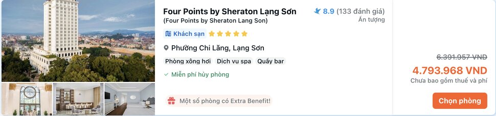 Tren cac ung dung dat phong, cac khach san tai TP Lang Son gan nhu khong con phong trong nhung ngay dien ra le hoi. Anh chup man hinh