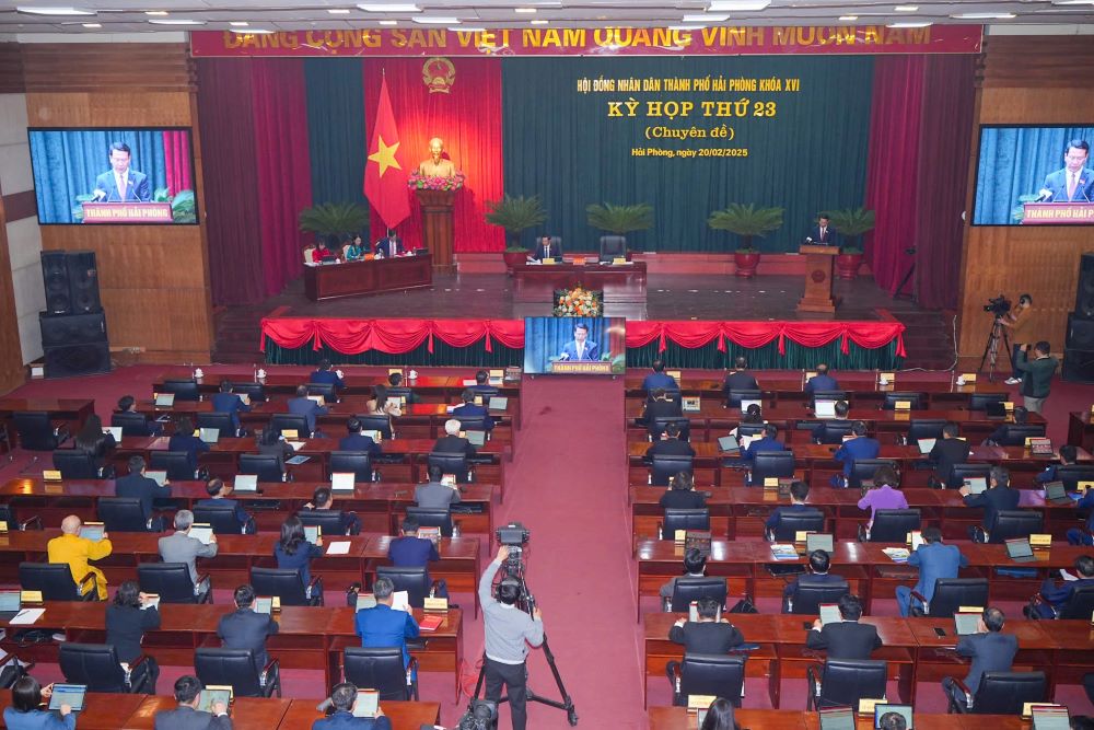 Meeting scene. Photo: Hai Phong Portal