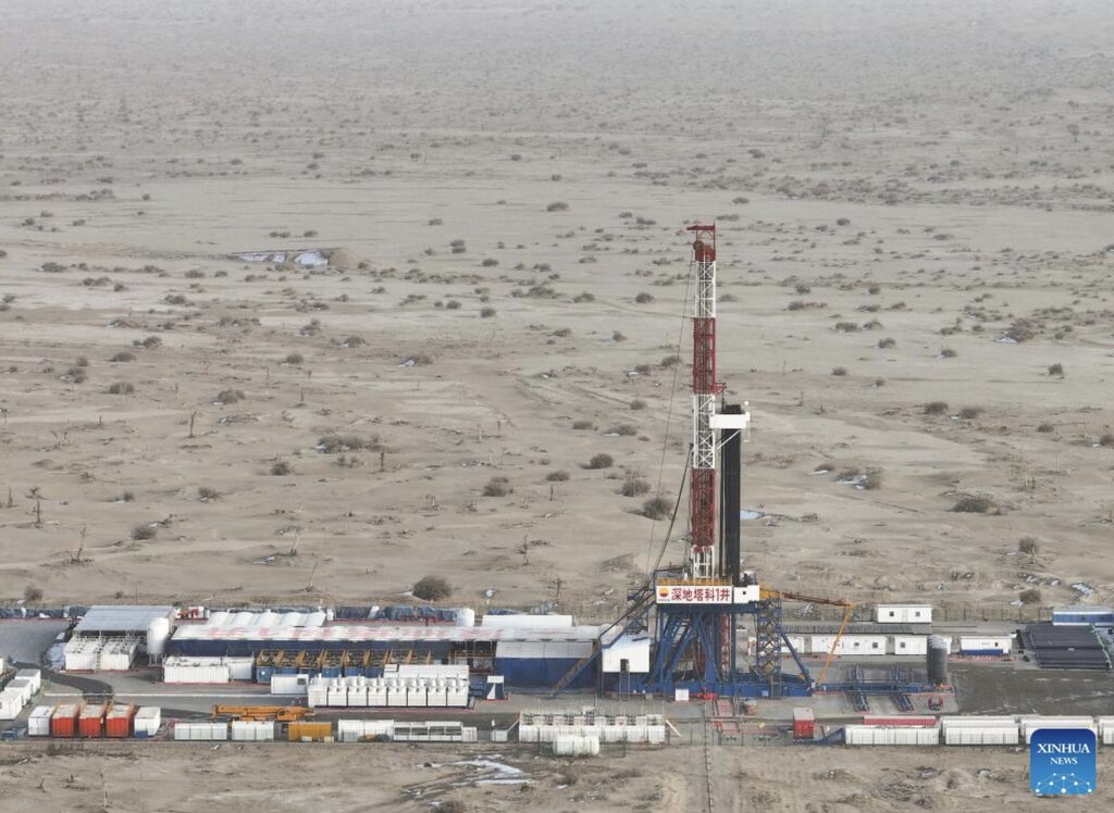 The deepest vertical drill hole in Asia in China. Photo: Xinhua