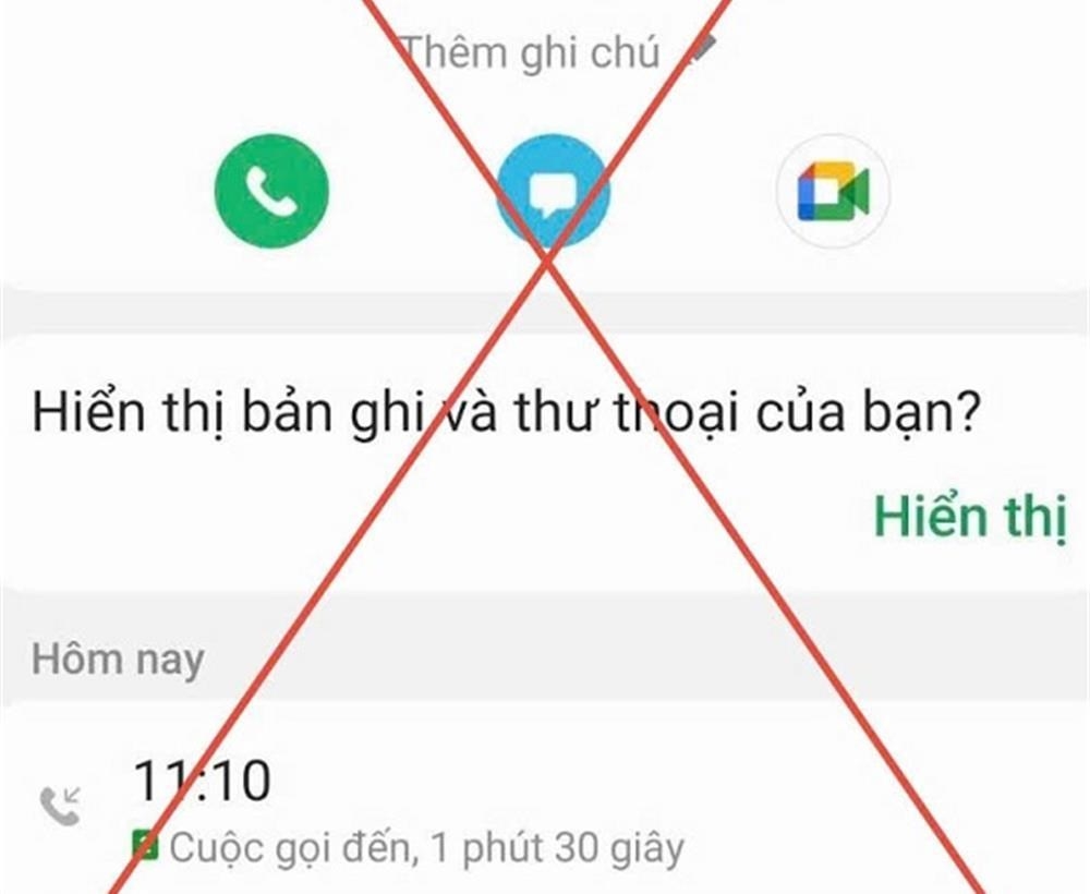 Cuộc gọi giả danh lực lượng Công an để thực hiện hành vi lừa đảo chiếm đoạt tài sản. Ảnh: Công an TP Hải Phòng