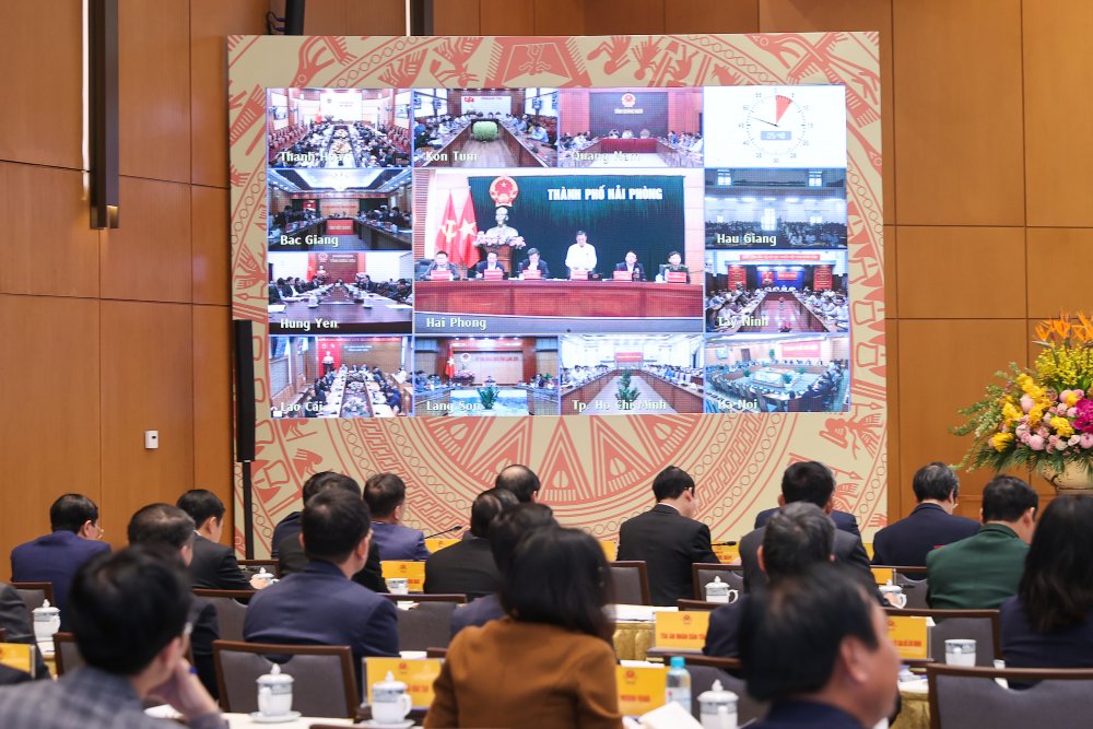 Cac dai bieu nghe lanh dao Thanh pho Hai Phong phat bieu. Anh VGP/Nhat Bac  