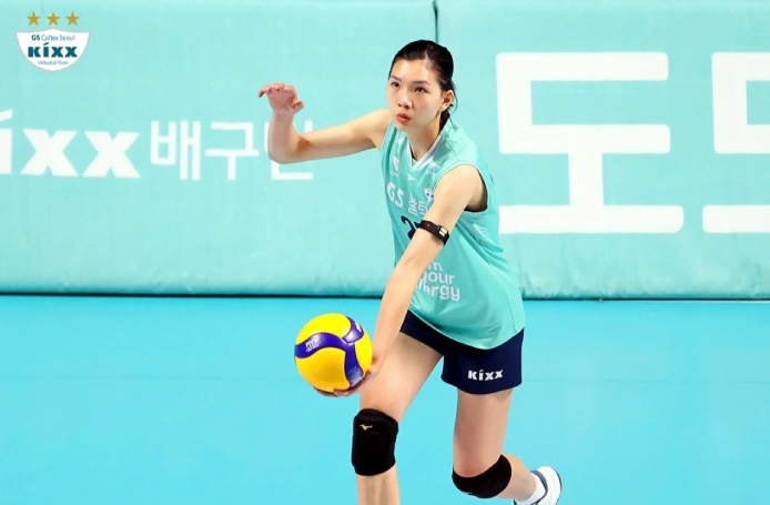 Blocker Bich Thuy had a commendable performance in Korea. Photo: GS Caltex Seoul Kixx