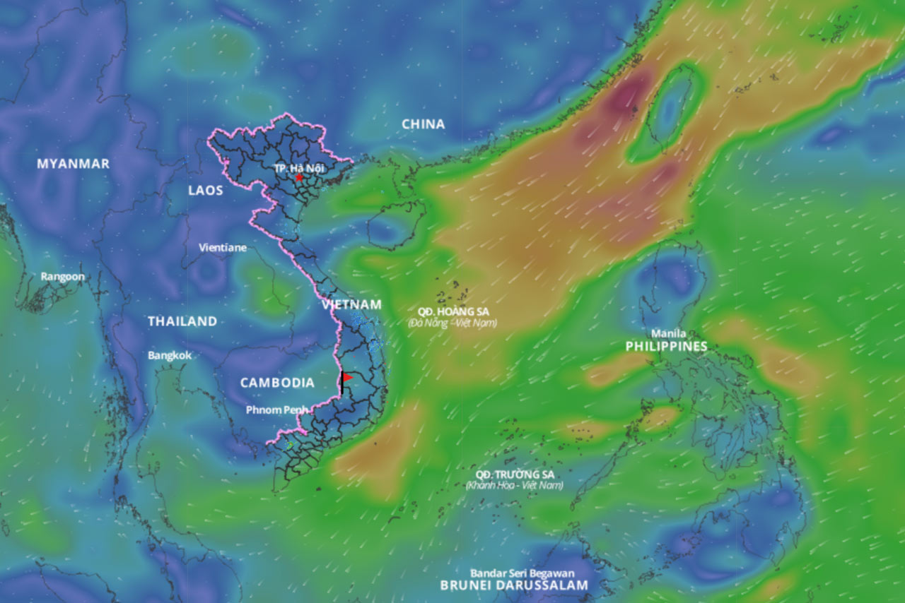 Forecast of bad weather areas in the next 2 days due to cold air