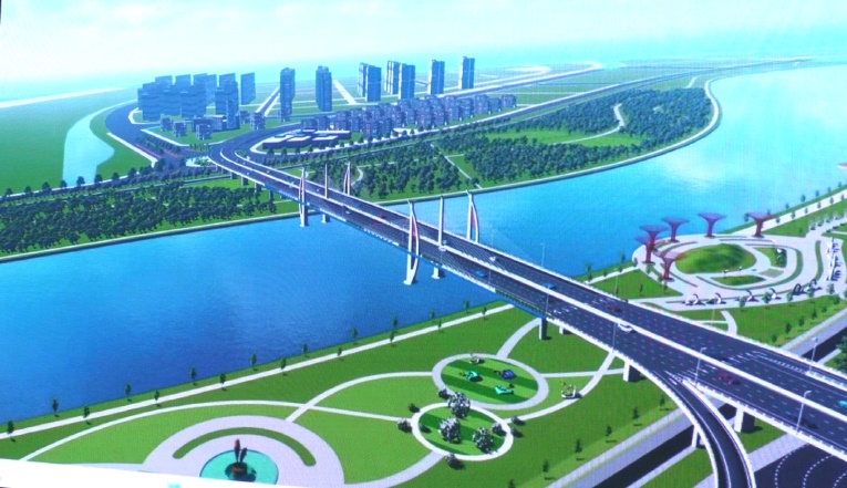 The Ring Road 2 project passes through Kien An district, Hai Phong with an area of 17.79 hectares. Photo: Project perspective