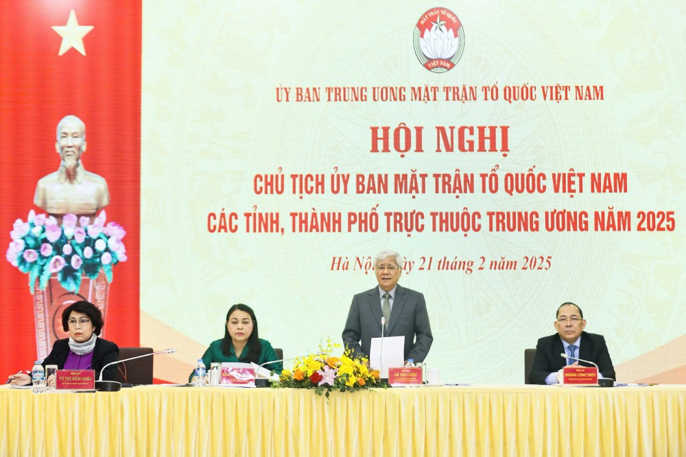 Conference of Chairmen of the Vietnam Fatherland Front Committees of provinces and centrally run cities. Photo: Pham Dong
