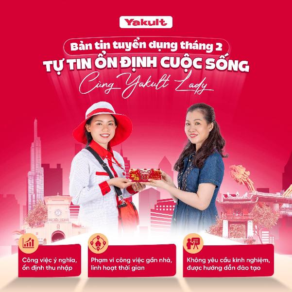 Yakult Lady mo dot tuyen dung lon tren toan quoc. Anh: Yakult Viet Nam