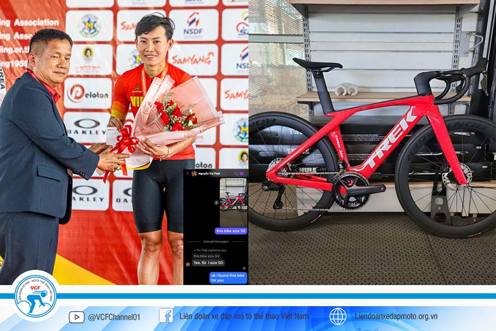 31 burned bicycles of the Vietnam school bicycle team will be compensated by Thailand. Photo: VCF