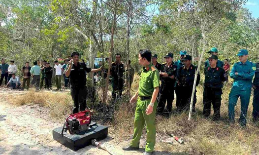 Vườn quốc gia Phú Quốc tổ chức tập huấn diễn tập phòng cháy chữa cháy rừng. Ảnh: Xuân Nhi