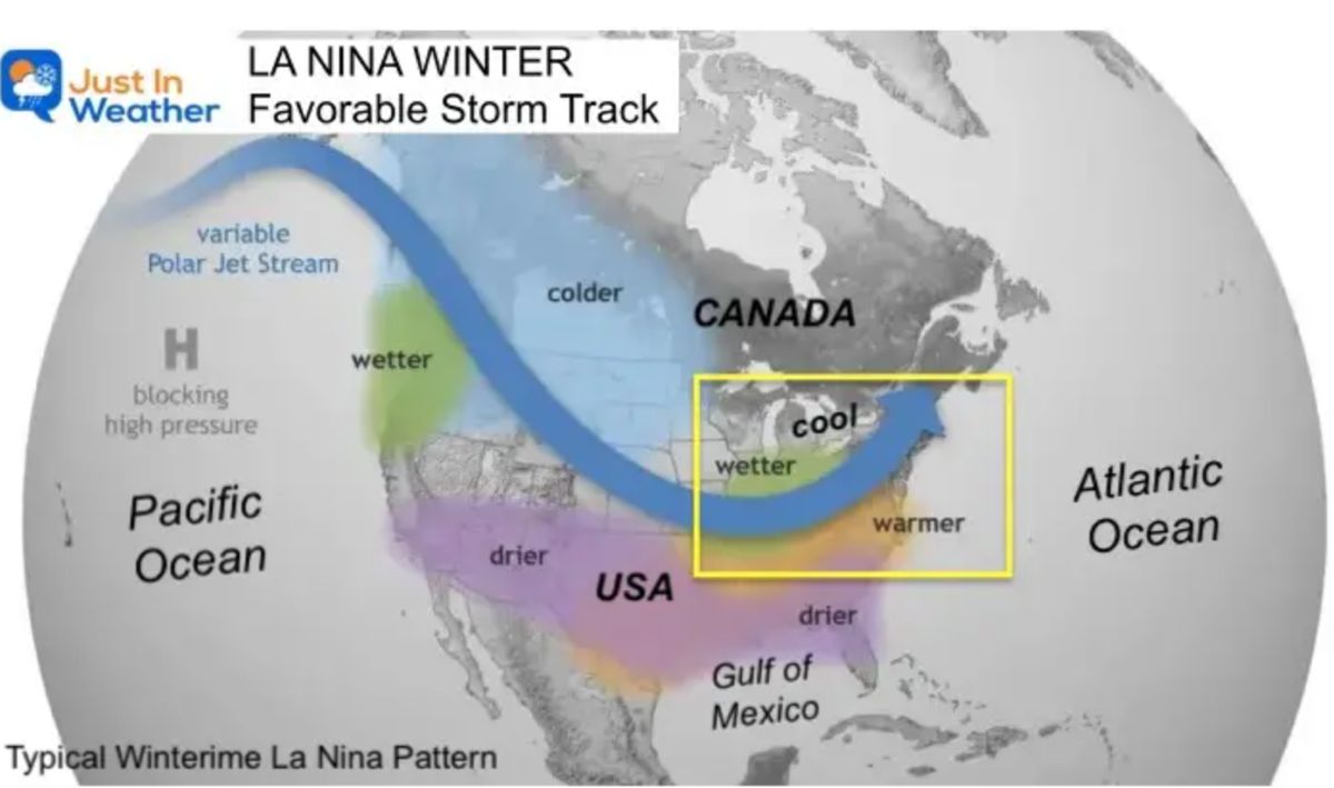 A typical La Nina model in winter. Photo: Justin Weather
