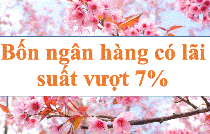 Four banks have interest rates exceeding 7%. Photo: Ha Vy