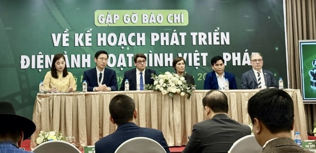 Representatives of the Annecy International cartoon Festival and the Vietnam Cinema and animation Technical Association at the event. Photo: Provided by the Organizing Committee