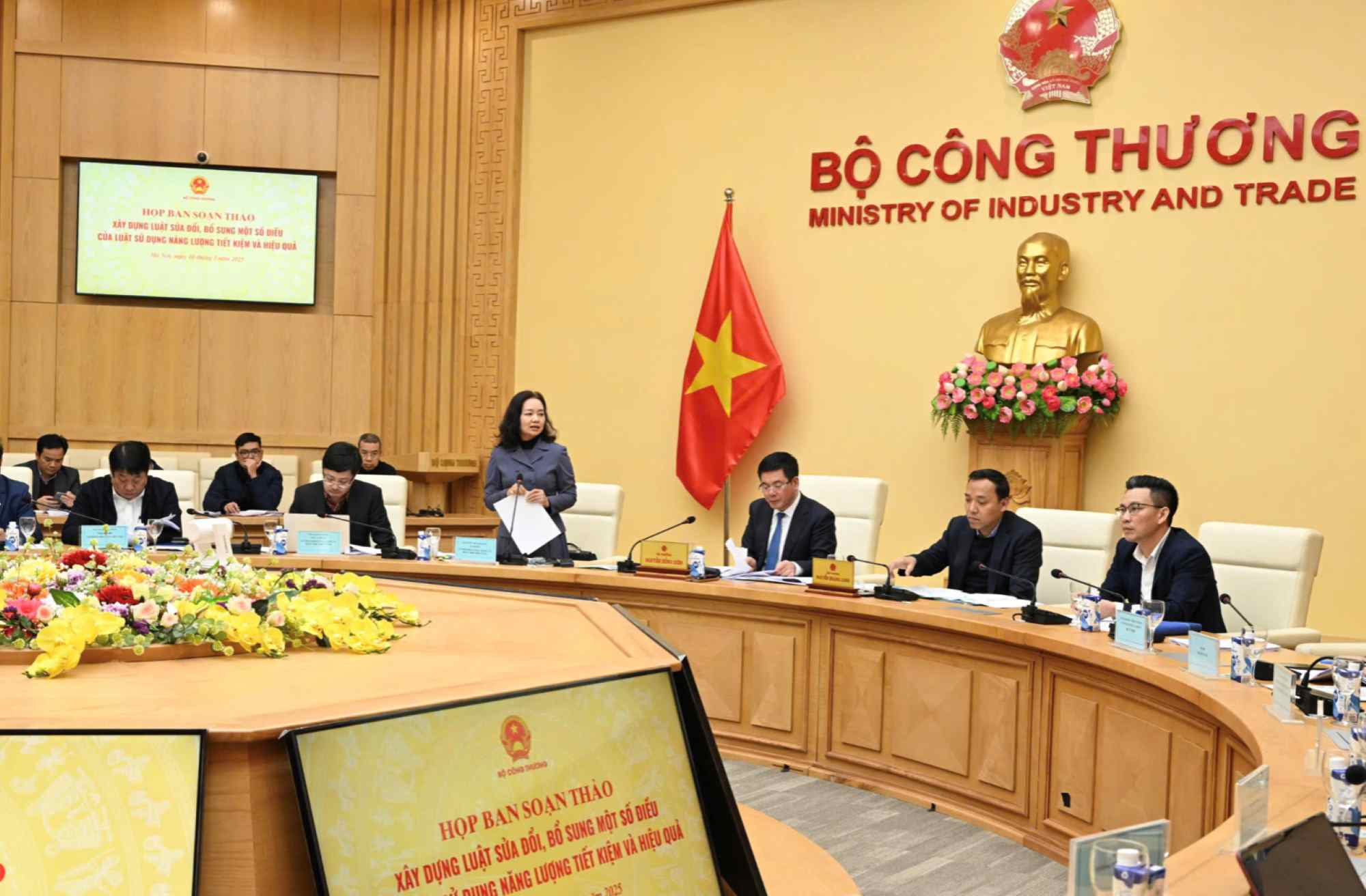 The Ministry of Industry and Trade meets on the Law on Energy Efficiency and Savings (amended) in February 2025. Photo: Linh Anh