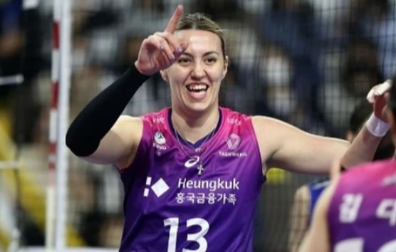 Jelena Mladenovic co nhieu nam choi bong chuyen o chau A. Anh: Korea Volleyball 