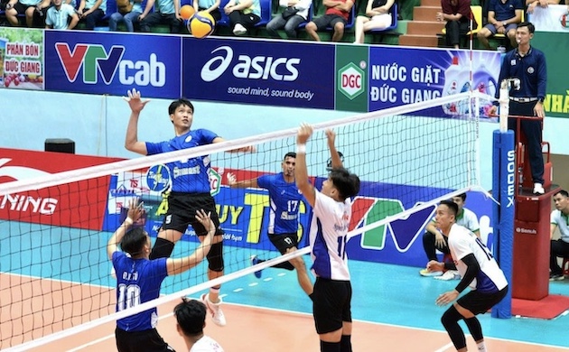 The 2025 National Volleyball Championship has 8 men's teams competing. Photo: VFV