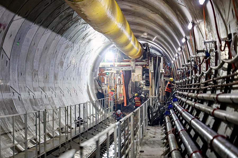 TBM 1 "Than Phat" tunnel excavator near S10 station. Photo: The Ky