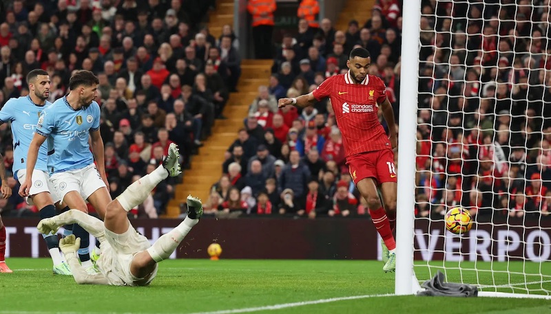 Liverpool thang Man City voi 2 ban thang cua Salah va Cody Gakpo. Anh: Liverpool