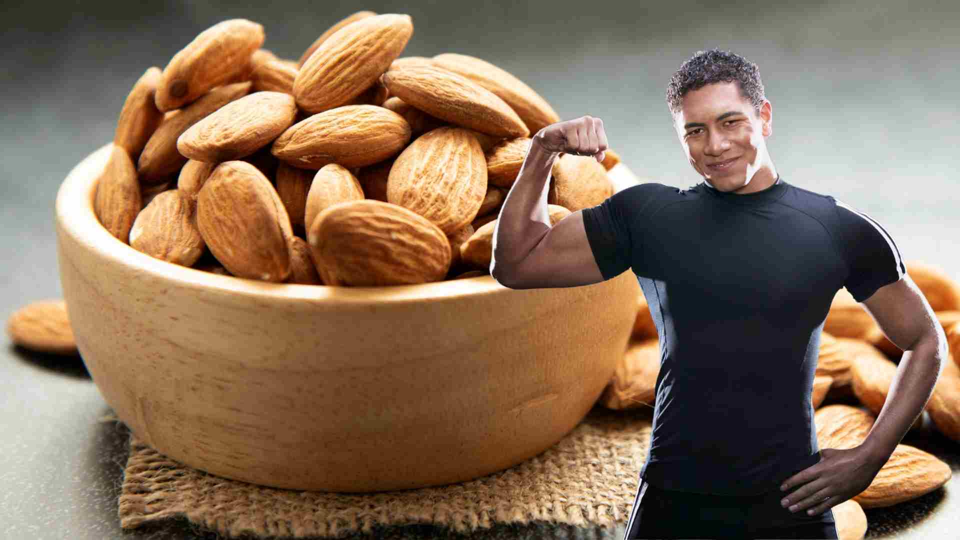 Almonds help strengthen muscles. Graphics: Ha May