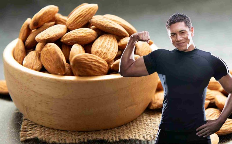 Almonds help strengthen muscles. Graphics: Ha May