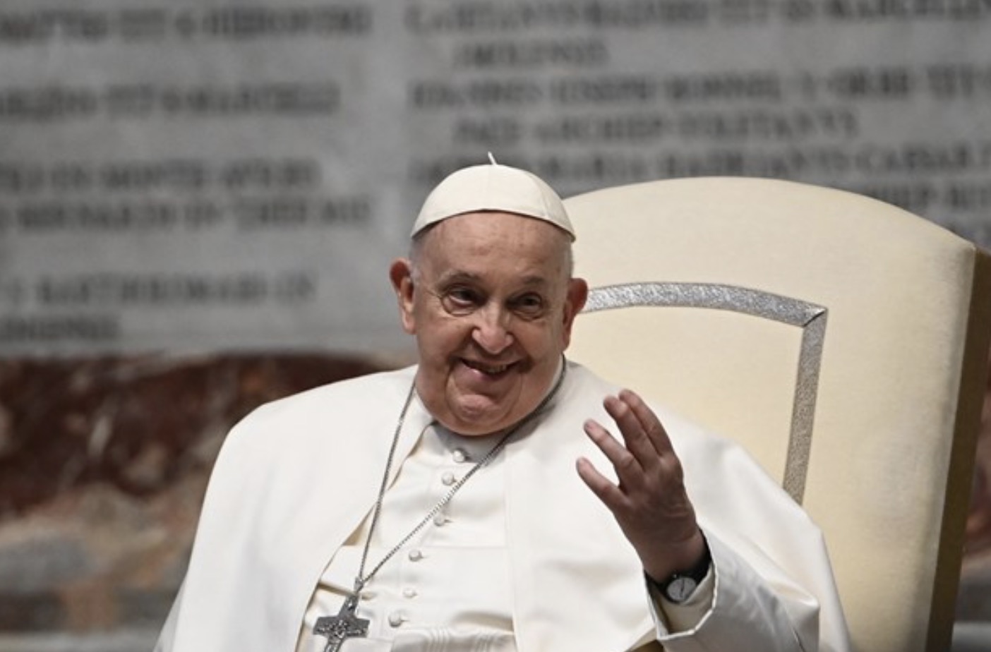 Pope Francis in the Vatican on March 9, 2024. Photo: AFP