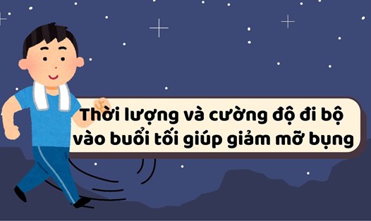 Thời lượng và cường độ đi bộ vào buổi tối giúp giảm mỡ bụng