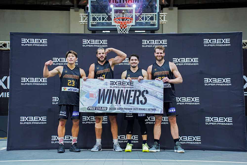 Alphas.EXE giành chức vô địch vòng 1 giải bóng rổ 3x3.EXE Super Premier 2025. Ảnh: Thanh Vũ