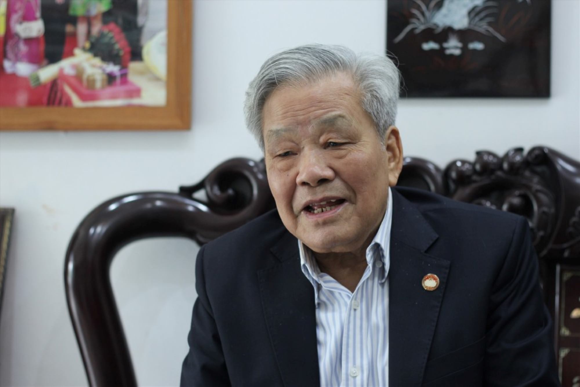 Ong Nguyen Tuc - Chu nhiem Hoi dong Tu van ve Van hoa - Xa hoi, Uy ban Trung uong Mat tran To quoc Viet Nam. Anh: T.Vuong