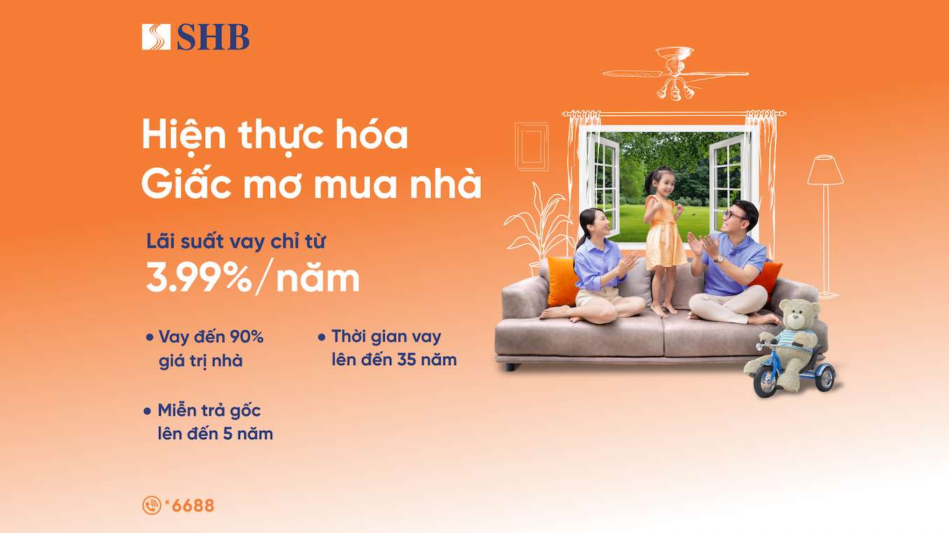 SHB has launched a loan package of 16,000 billion to serve home buying needs with a preferential interest rate of only 3.99%. Photo: SHB