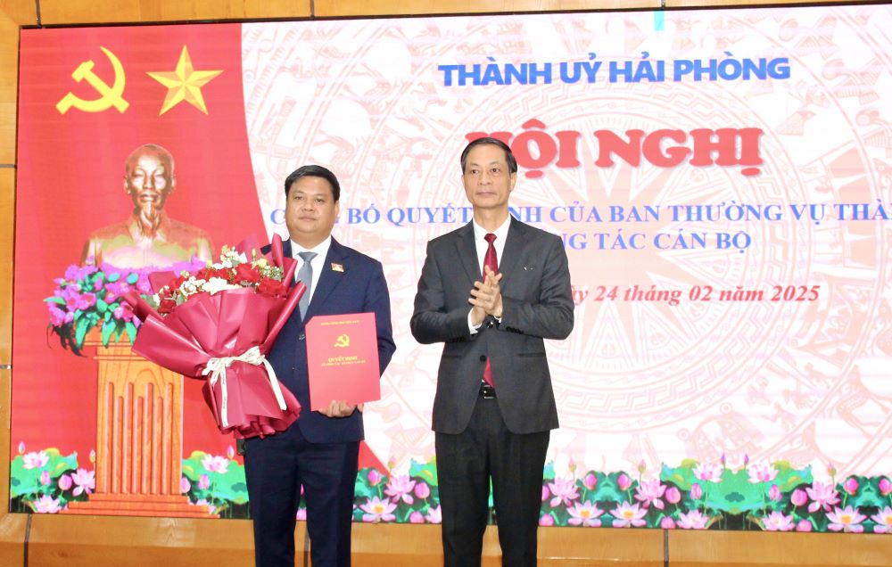 The Standing Committee of the City Party Committee approved the position of Deputy Secretary of the An Duong District Party Committee for the 2020-2025 term for Mr. Luong The Quy. Photo: Hai Phong Portal