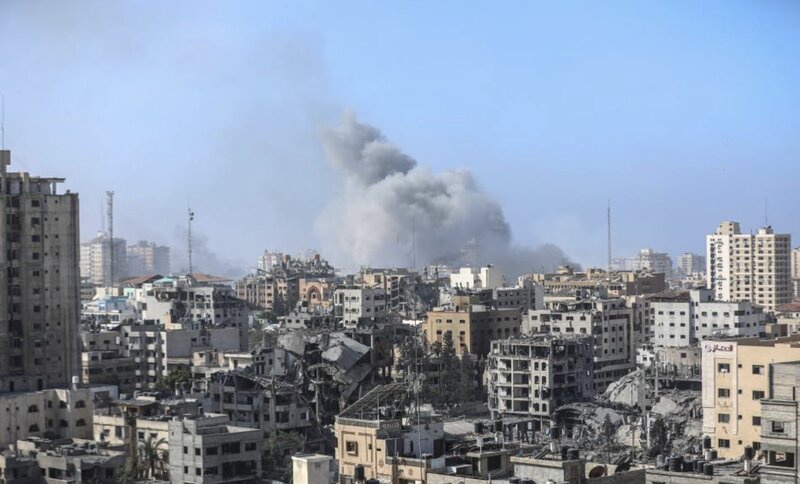 Gaza City after an Israeli attack. Photo: Xinhua