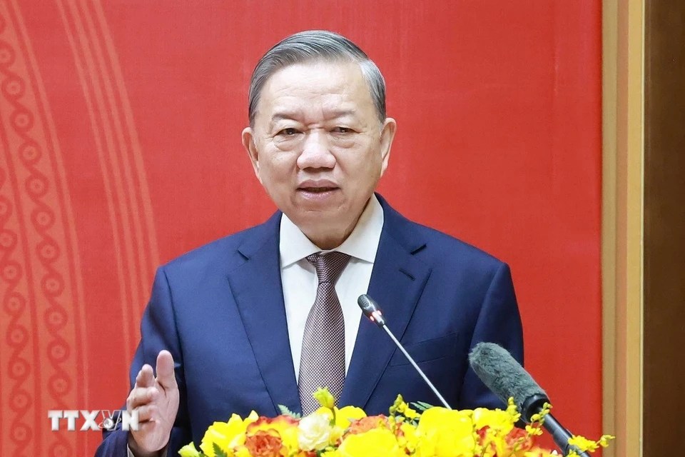 General Secretary To Lam spoke at the meeting. Photo: VNA