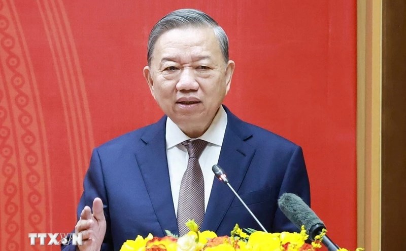General Secretary To Lam spoke at the meeting. Photo: VNA