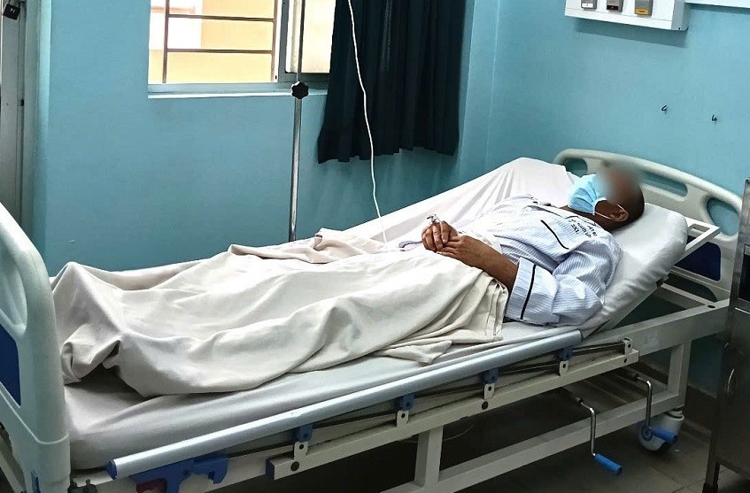 The patient with a celeste's encephalitis is being treated at the hospital and is preparing to be discharged. Photo: BVCC