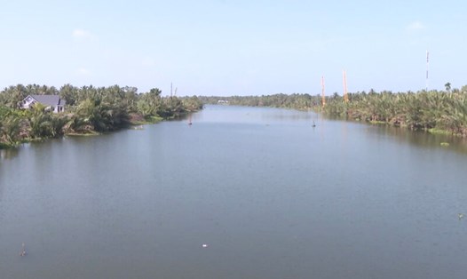 Dự án hồ nước ngọt Trà Vinh hoàn thành 23%, đúng tiến độ. Ảnh: Hoàng Lộc