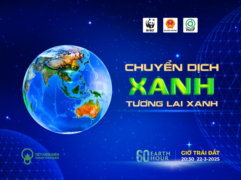 The Ministry of Industry and Trade launched a campaign for everyone to save energy in response to Earth Hour in 2025. Photo: VTKNL