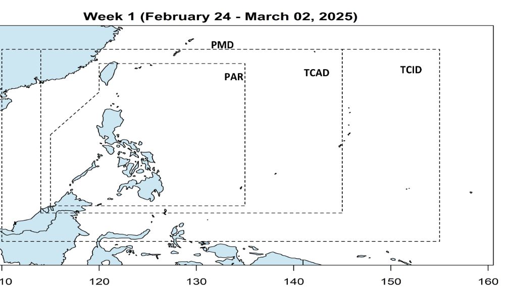 The storm forecast shows that there will be no storms near the East Sea during the week of September 24 to September 3, 2025. Photo: PAGASA
