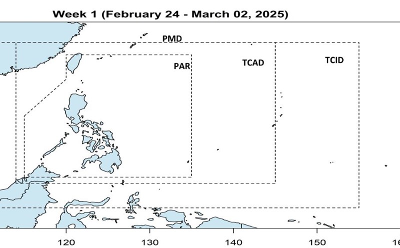 The storm forecast shows that there will be no storms near the East Sea during the week of September 24 to September 3, 2025. Photo: PAGASA