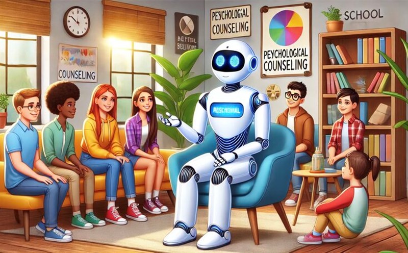 AI has been able to participate in psychological counseling for students. Photo: Created by AI tools