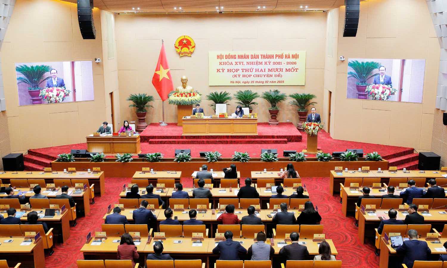 Scene of the 21st session of the 16th Hanoi People's Council. Photo: Hanoi People's Council