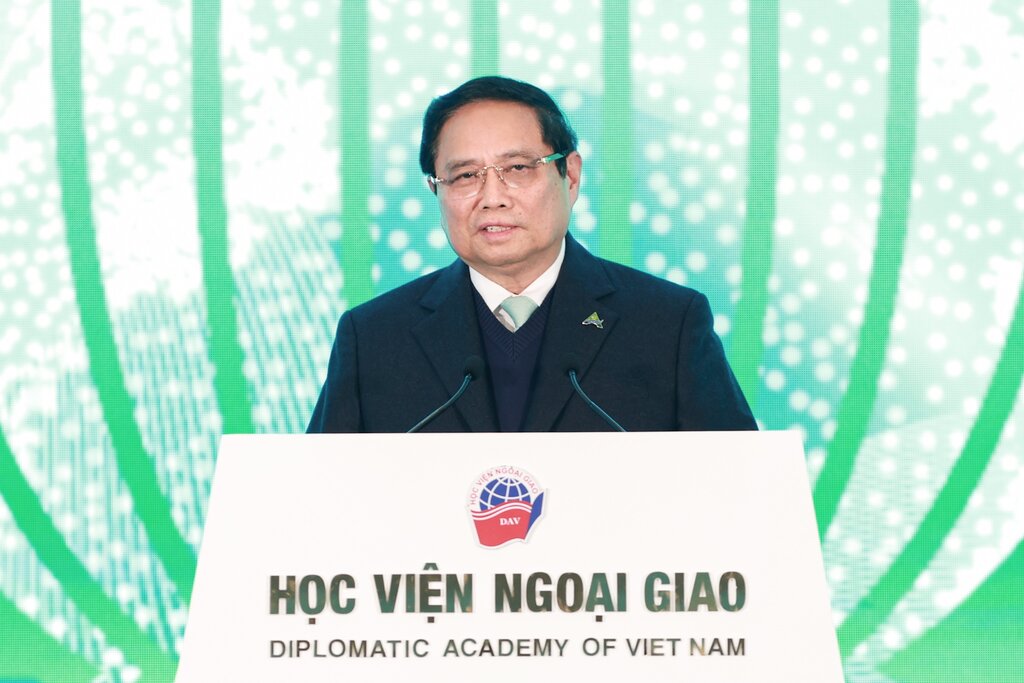 Prime Minister Pham Minh Chinh spoke at the opening session of the ASEAN Future Forum. Photo: Hai Nguyen